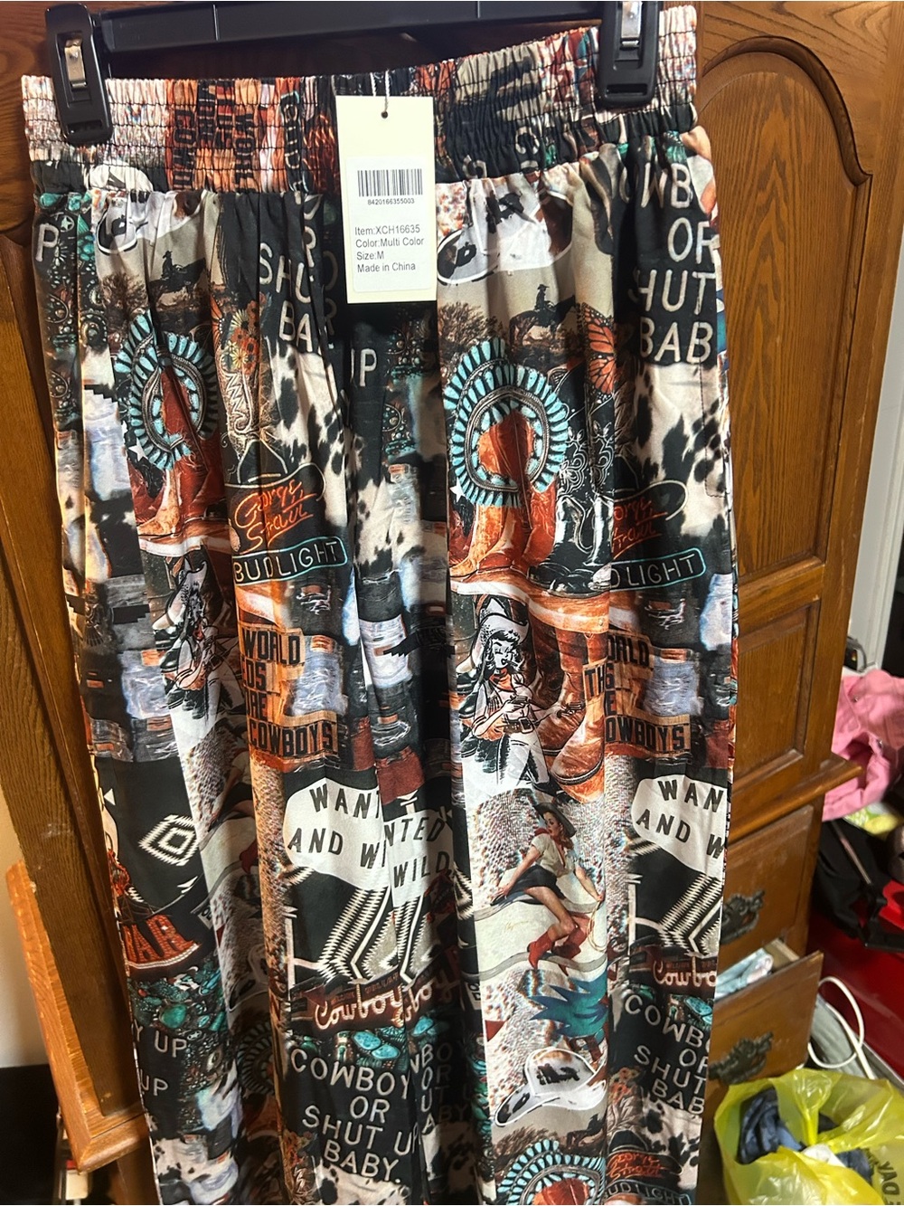 Simply Southern Multi-Color Western Print wide leg Pants